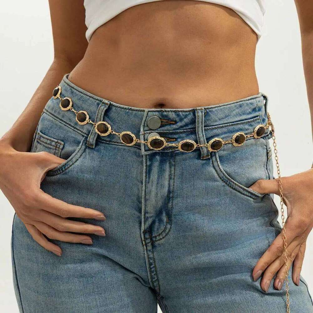Salircon Vintage Punk Irregular Geometry Metal Waist Women 2026 New Trend Belly Belt Chain Dress Jean Waistband Jewelry H260228