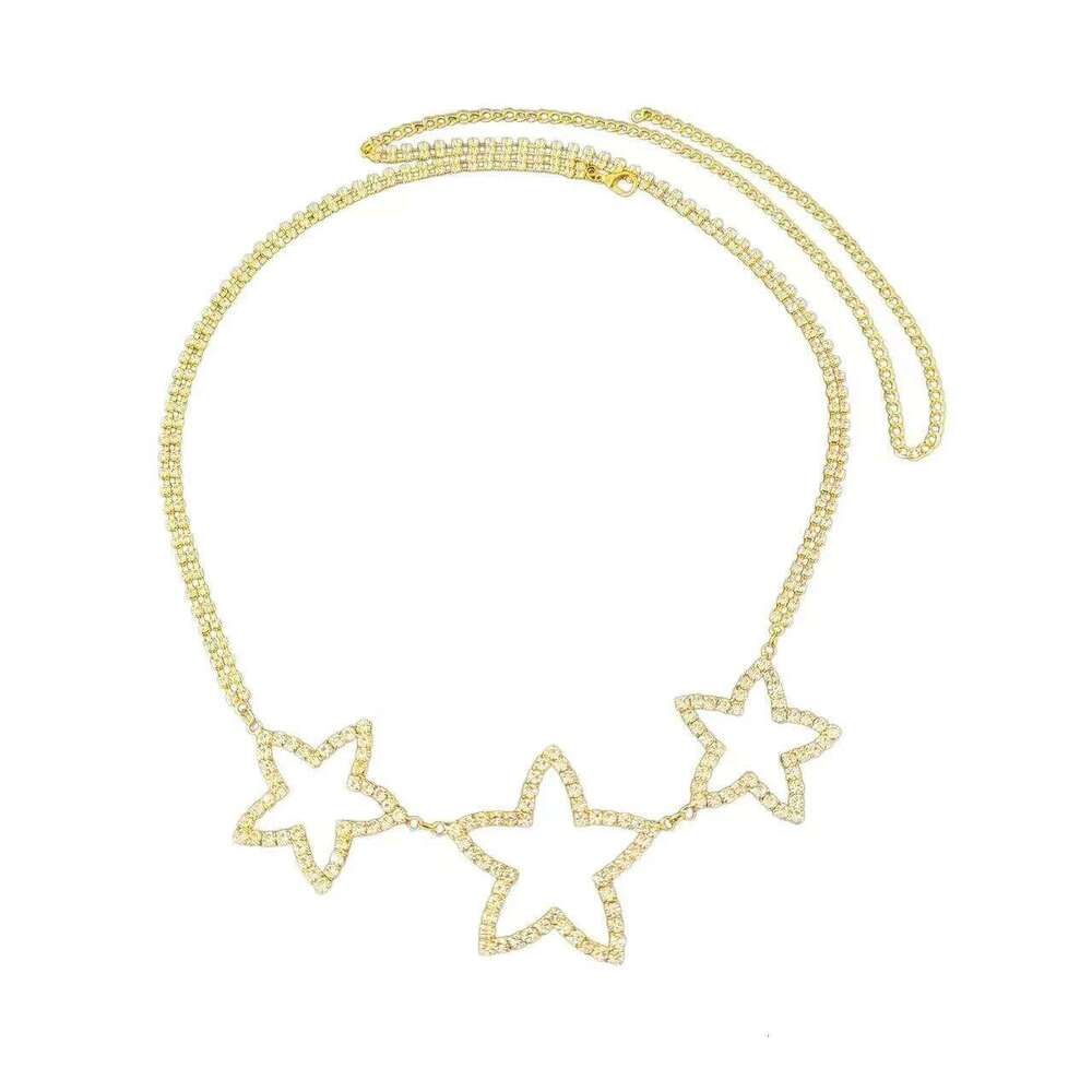 Fashionable hot selling simple and versatile 1 star rhinestone waist chain, beach sexy bikini body chain suitable for parties H260228