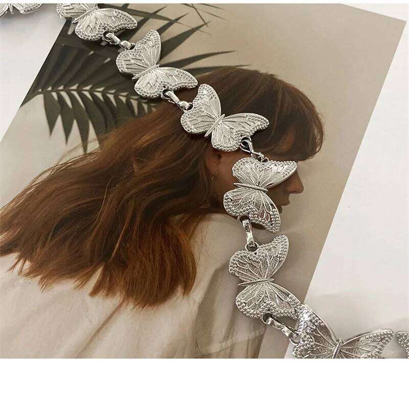 Gothic Butterfly Tassel Charm Belly Waist for Women Beaded Beach Bikini Body Chain Sexy Jewelry Party H260228