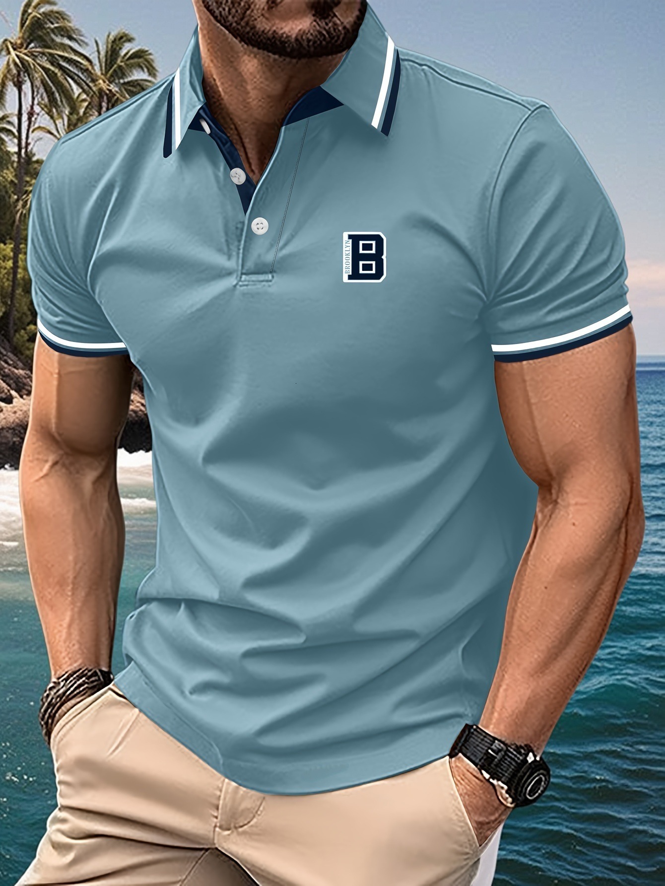 Luxury Brand Designer Clothes Foreign Trade 2025 Hot Sale 3D Digital Print Men's Casual Loose Short Sleeve Polo Shirt Summer Order