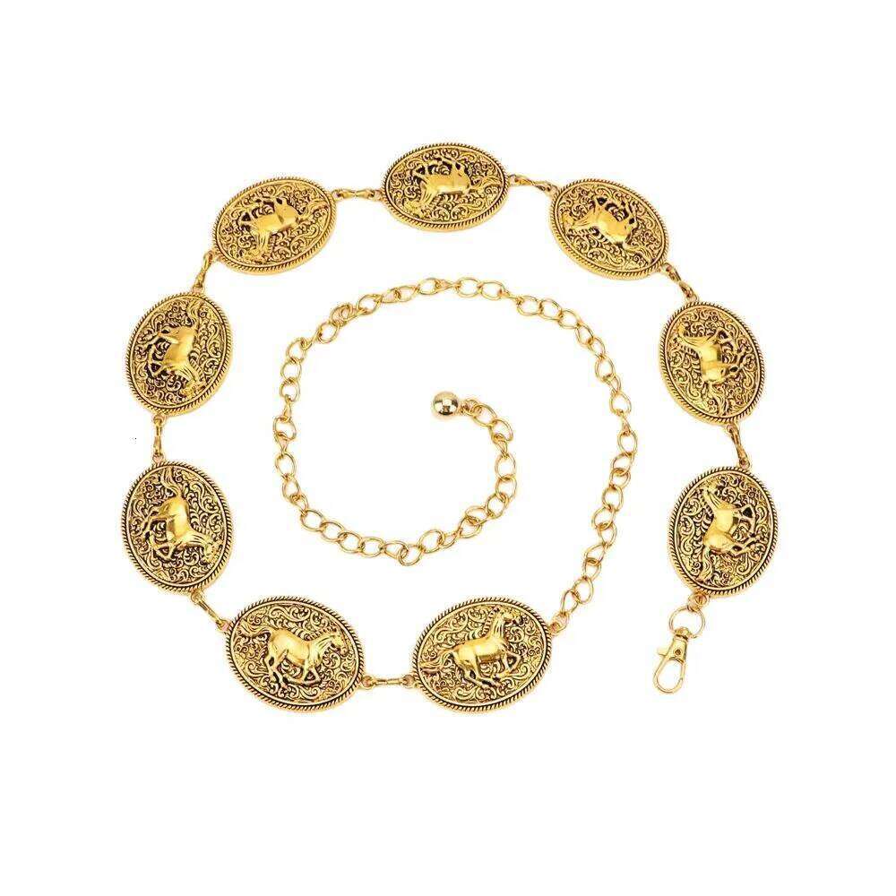 Adjustable Bohemian Belly Body Jewelry Vintage Style Waist Chain Belt for Women Dress Jeans Decoration Fashion Accessory H260228