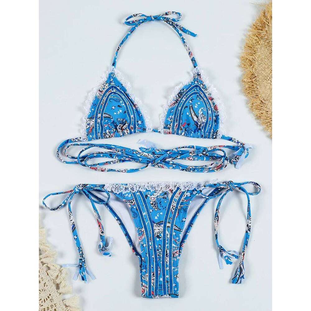 Bandage Bikini Push Up Sexy Bikinis Print Thong Brazilian Women Swimwear Micro Female Swimsuit Two Piece Swimming Suits Biquini Z260301
