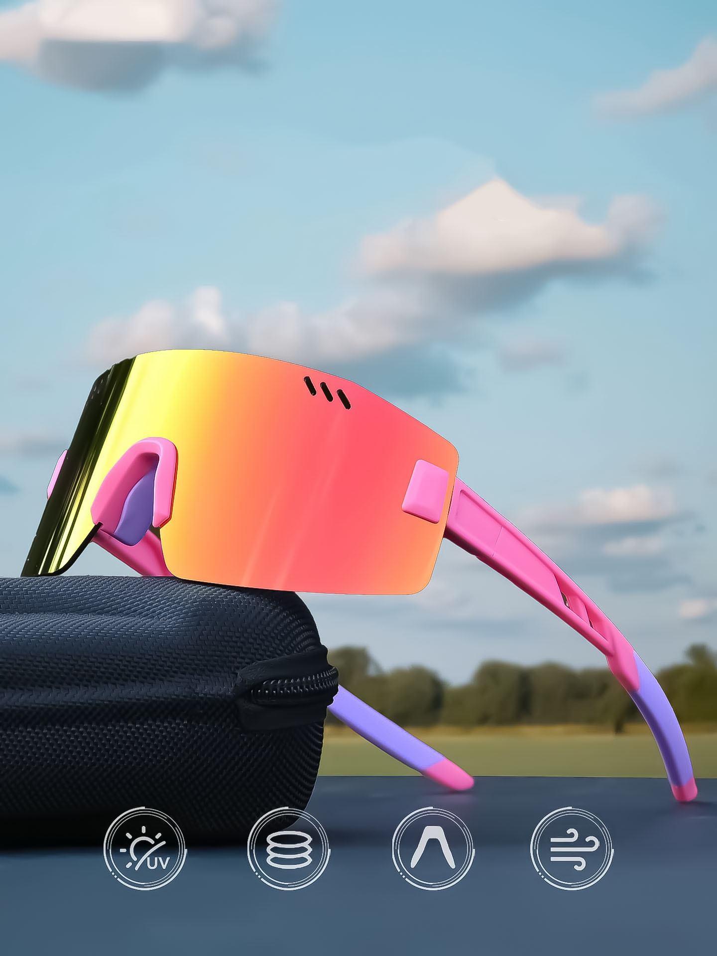New style cycling goggles, comfortable to wear, fashionable and beautiful. The best accessory for challenging the limits Modern Design Protective Eyew