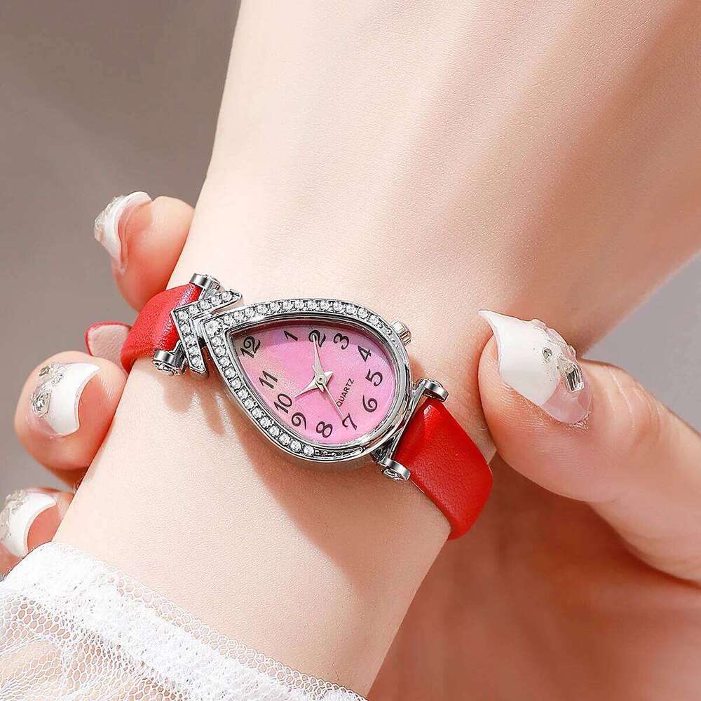 Fashion Rhinestone Women Quartz Ladies Casual Leather Strap Wrist Girls Clock Reloj Mujer H260228