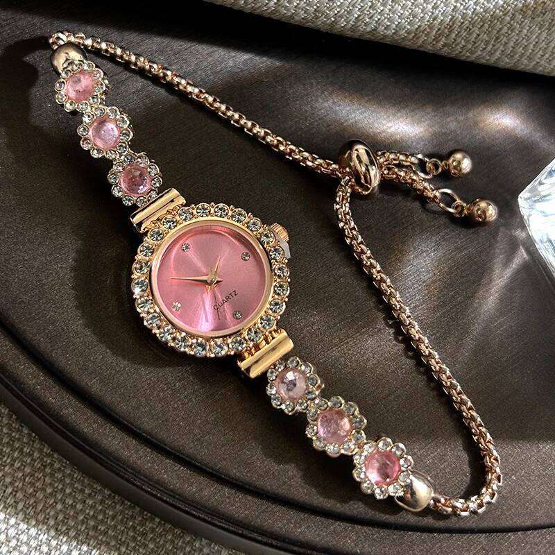 , Fashion Diamond-encrusted Light Pulling Ladies Quartz H260228