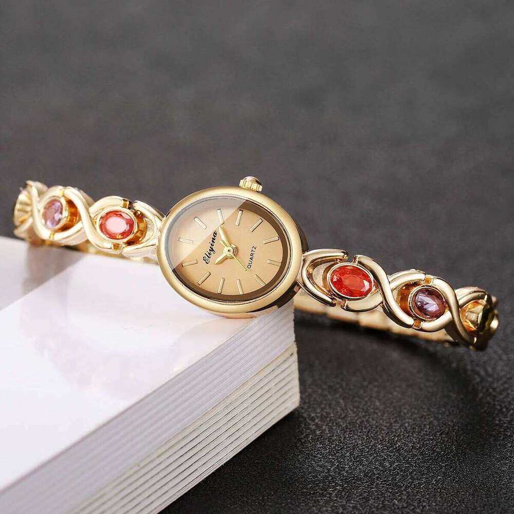 Elegant Diamond Strap Women es Ladies Oval Dial Analog Quartz Wrist Reloj Mujer Girls Clock GiftWithout Box H260228