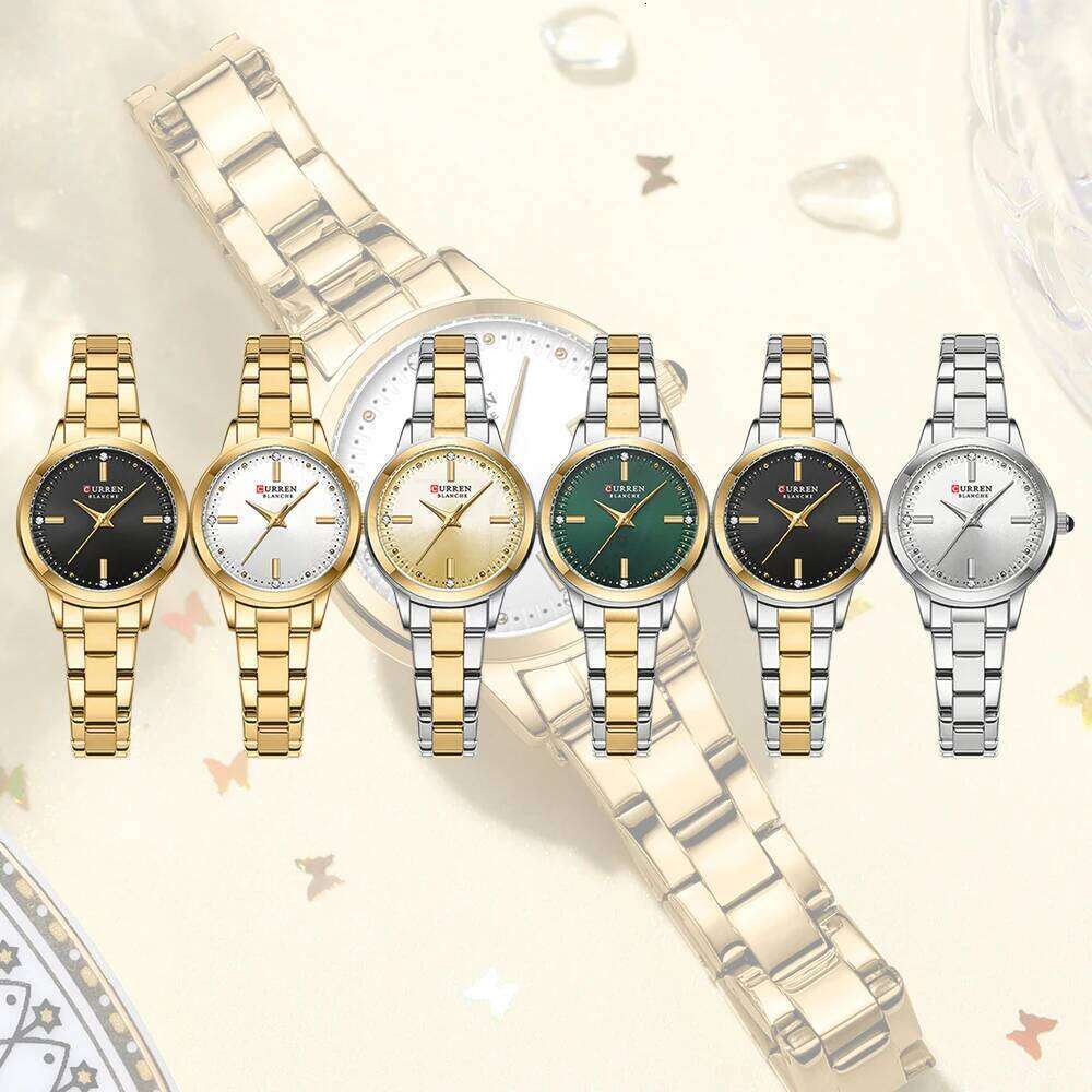CURREN-Women's Simple Dial Wrist, Elegant and Charming Quart es for Lady, Fashion Brand H260228