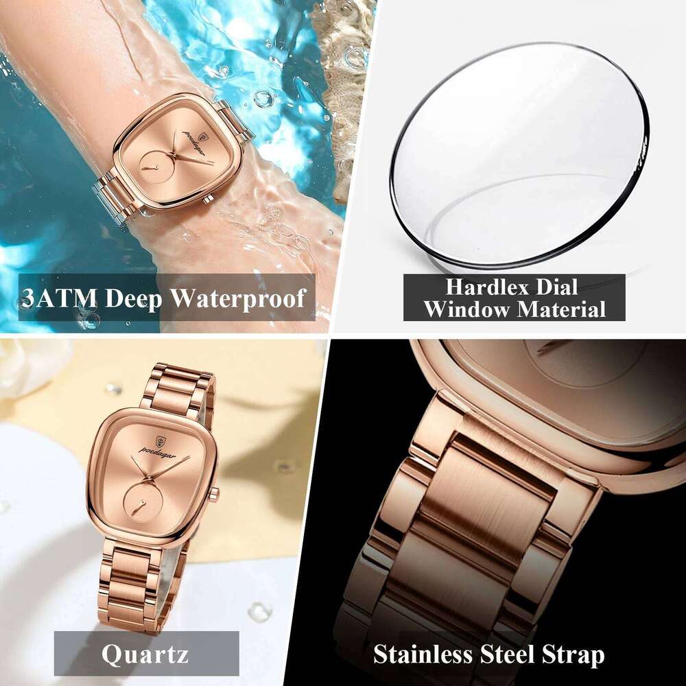 POEDAGAR Elegant For Woman Waterproof Stainless Steel Women's Quartz es Simple High Quality Ladies Wrist H260228