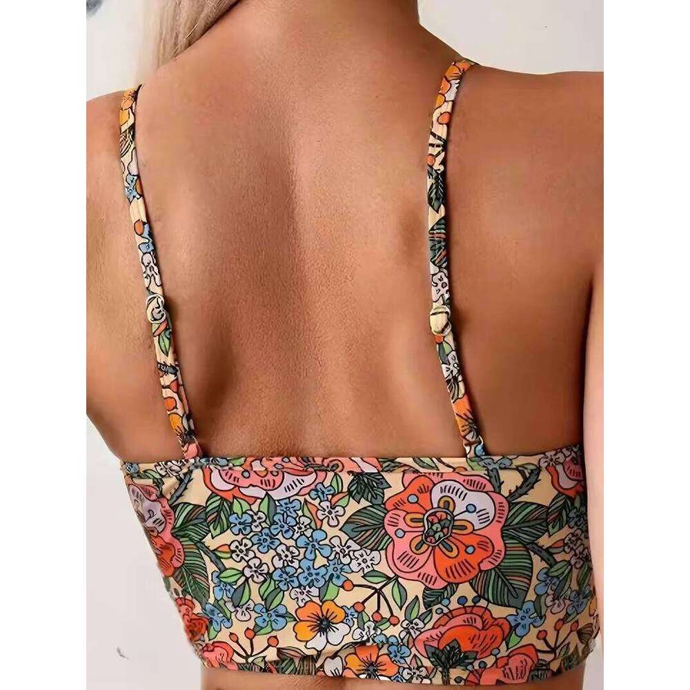 Print High Waisted Bikini Sexy Ruched Top & Cheeky Bottom Y2K Swimsuit 2026 Summer Floral Vintage Bathing Suit Beachwear Z260301