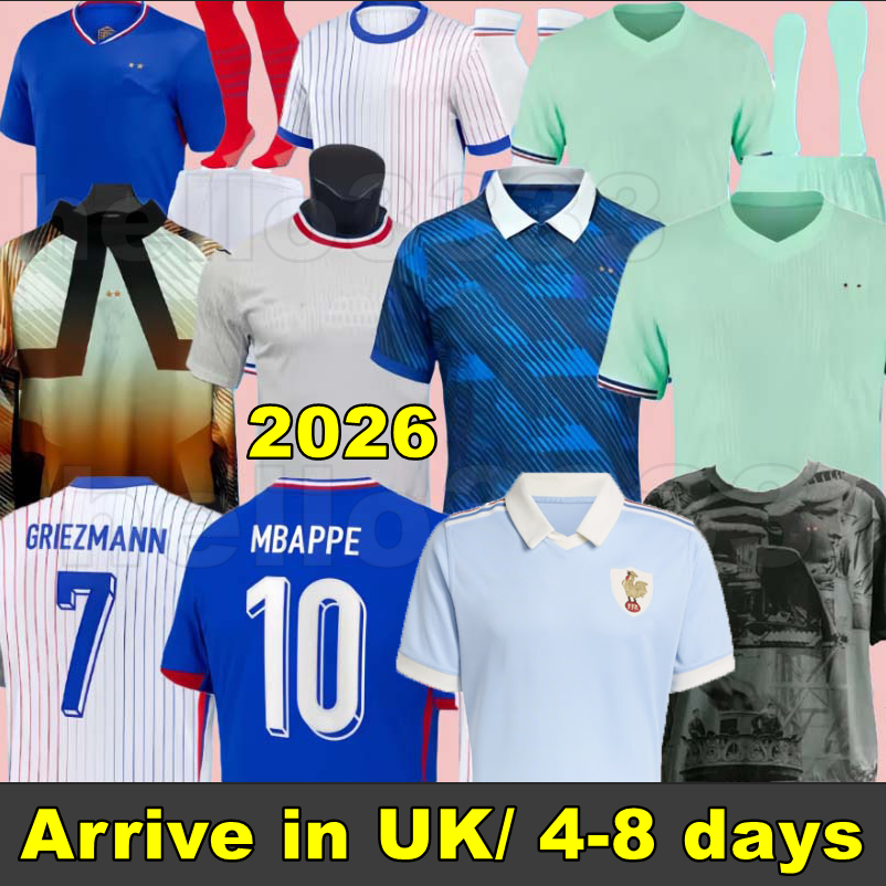 french soccer jersey 26 27 MBAPPE THAUVIN BARCOLA OLISE EKITIKE 2025 2026 KANTE DEMBELE Maillots de football shirt equipement de foot Men kids kit enfants France
