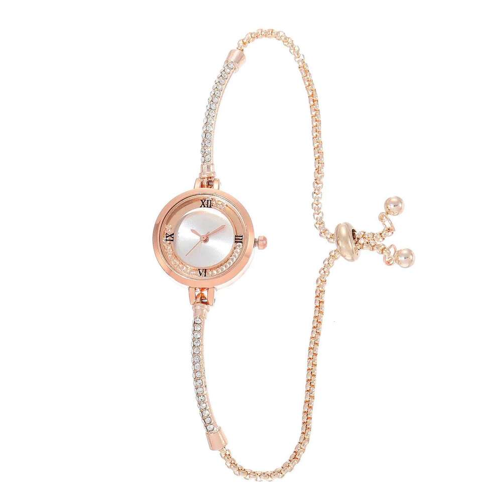 2024 Fashion Women's Gold Small Dial Elegant New Cute Women Steel Quartz Wrist H260228