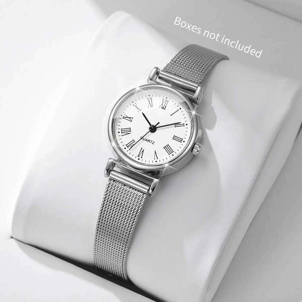 Fashion Roma Dial Women Quartz Casual Mesh Band Ladies Wristes Reloj MujerWithout Box H260228