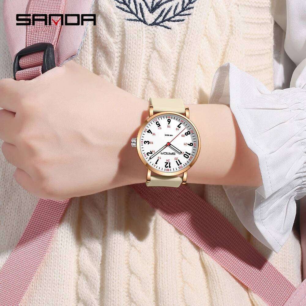 SANDA New 3267 Light Luxury Fashionable Student Quartz Waterproof Simple Temperament Casual Women's H260228