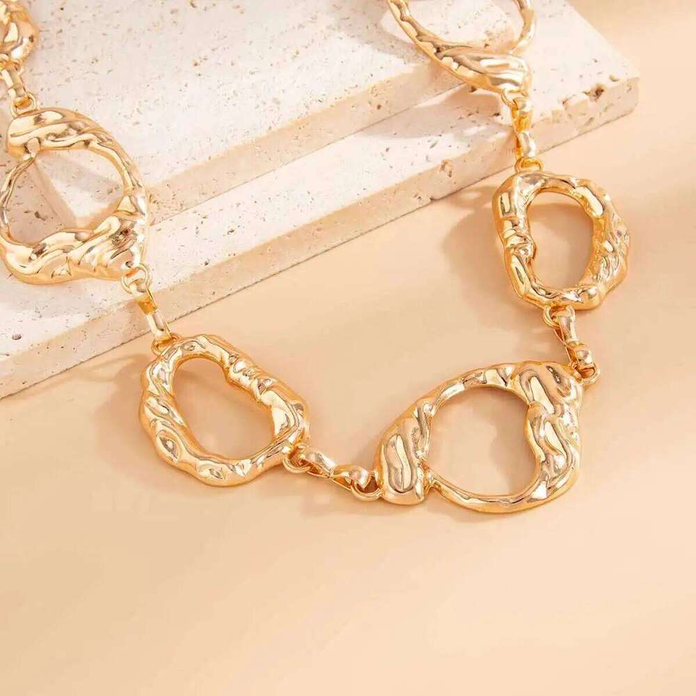 IngeSight.Z Punk Hollowout Gold Color Waist Chain Women Trendy Irregular Geometry Summer Beach Bikini Belly Belt Body Jewelry H260228