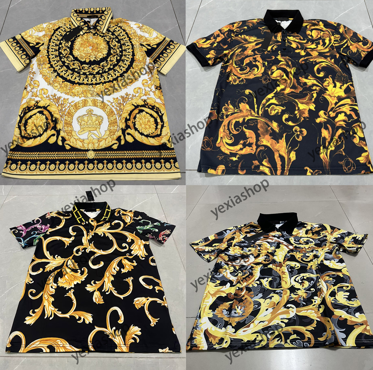 Designer Polo Shirts Mens Polos shirts fashion Tees Letter Pattern Print polos Men Asian size M--XXXL