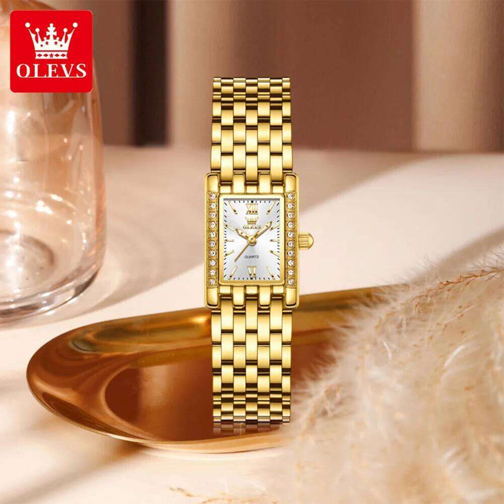 OLEVS 3700 Elegant Original Women Sparkling Quartz Square Lightness Ladies Gifts Fine Textured Dial H260228