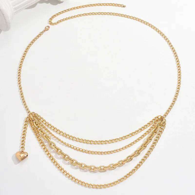 New Multilayer Tassel Waist Chain Women's Beach Fashion Crystal Body Chains Belts Accessory Bikini Accessories H260228