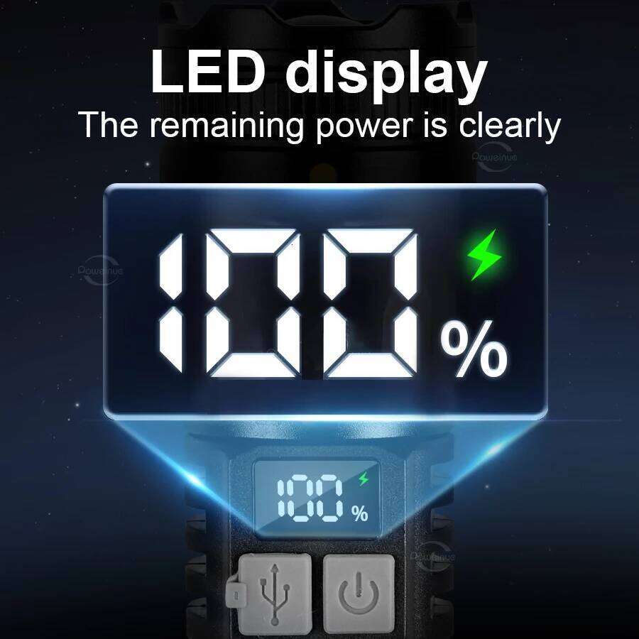 High Strong Power Led Flashlights With COB Light Ultra Bright USB Charging Tactical Torch Zoomable Outdoor Camping Fishing Lamps Z260301