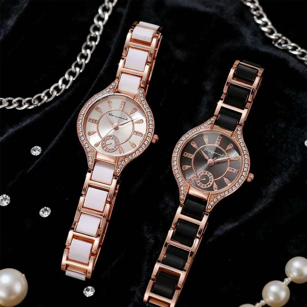 1pc-Ladies' Fashion Strap Steel Strip Quartz Ladies' Luxury H260228