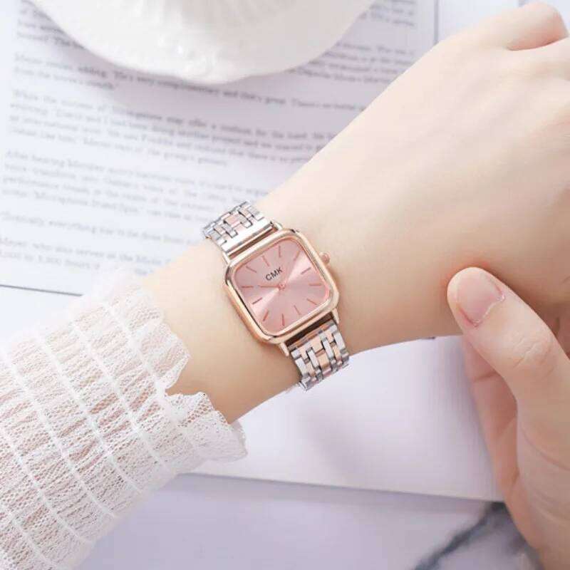 Women's Multi functional Student Square Quartz Adjustable Stainless Steel Strap H260228