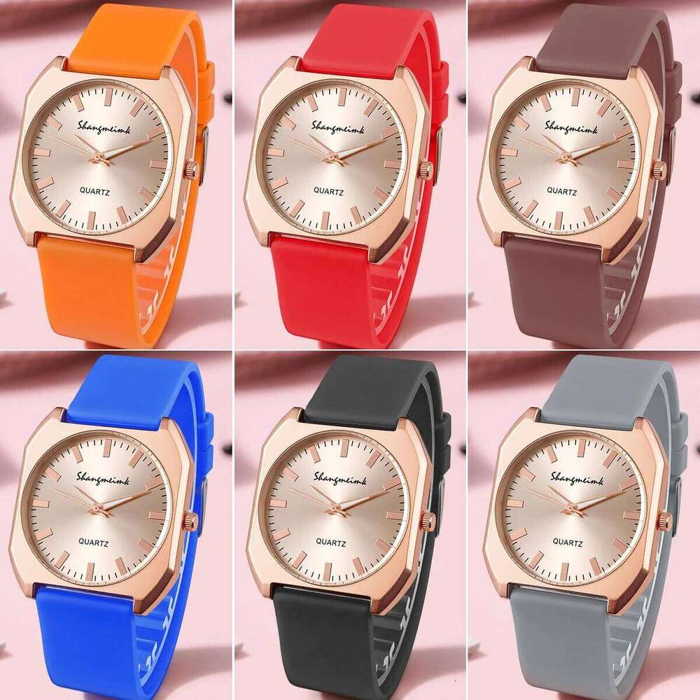 Colorful fashion casual silicone sport women men quartz es H260228