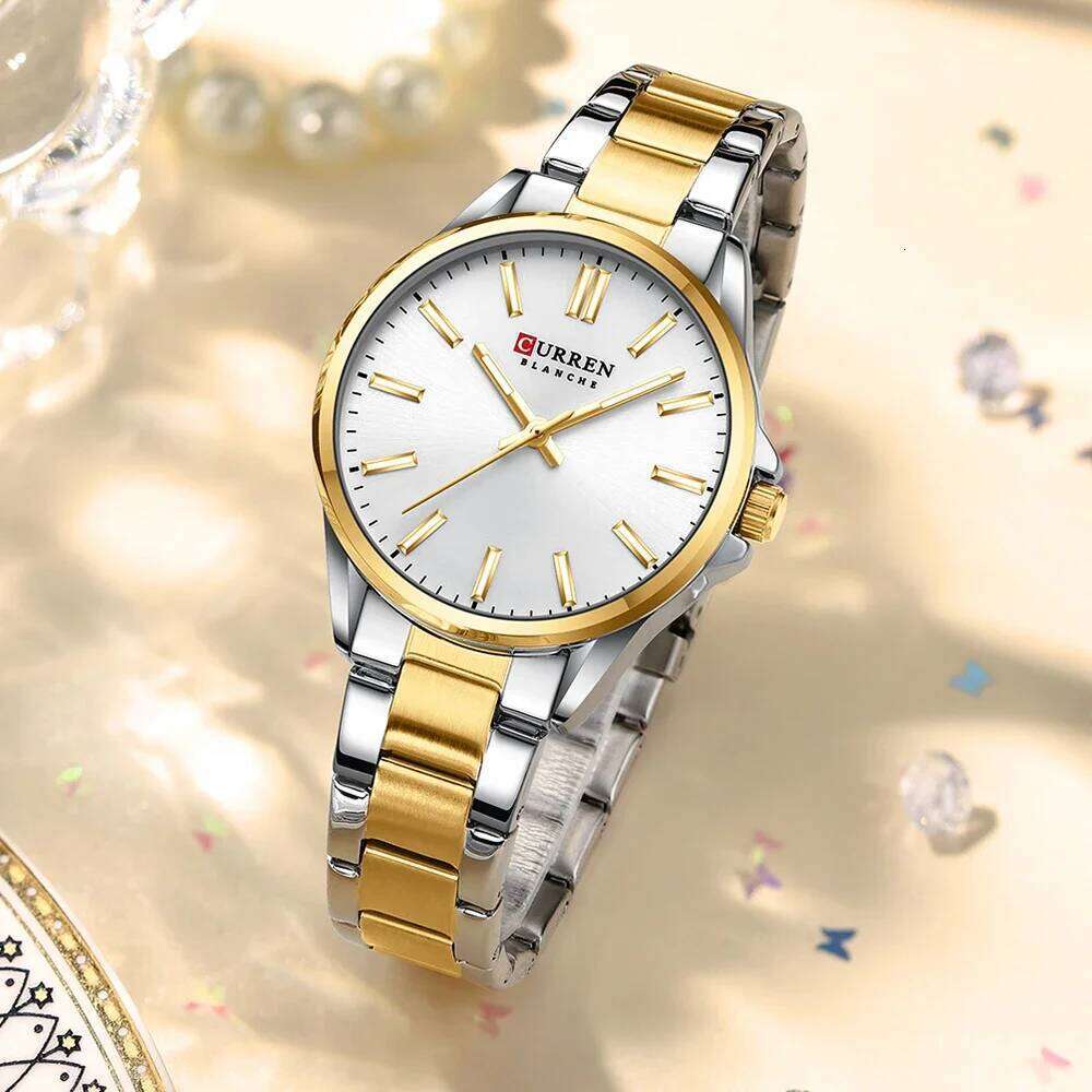 CURREN New Women Fashion Casual Stainless Steel es Simple Ladies Round Dial Quartz Wristes Clock Reloj Mujer H260228