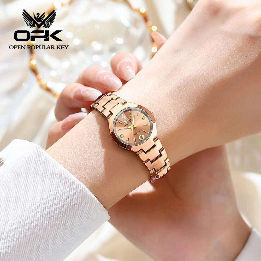 OPK 8105 Women's Single Calendar Quartz with Waterproof Steel Strip H260228
