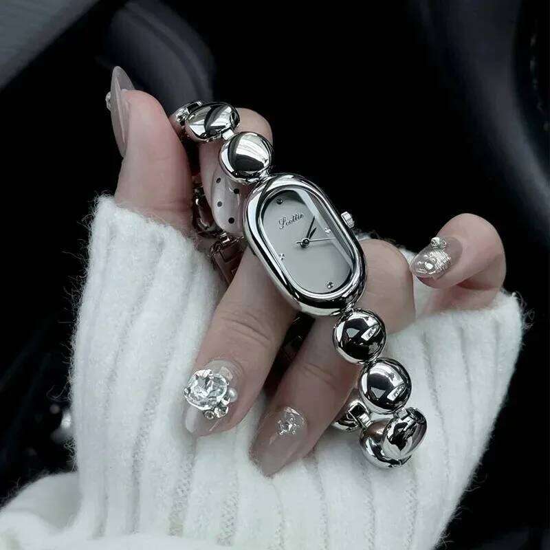 New Vintage Women's Fashion Small Dial Gold Ladies Clock Brand Quartz Wrist es H260228