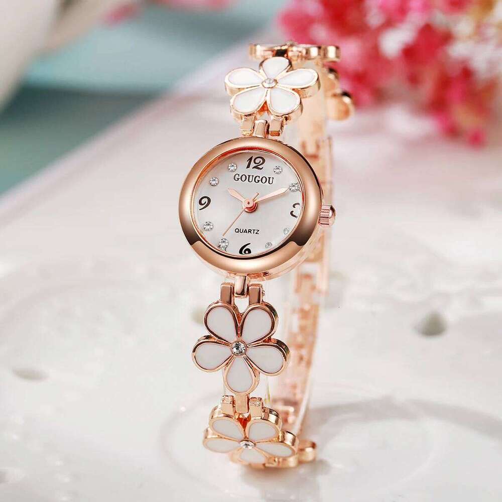 Fashion Arabic Dial Women es Elegant Flower Strap Ladies Quartz Wrist Reloj MujerWithout Box H260228