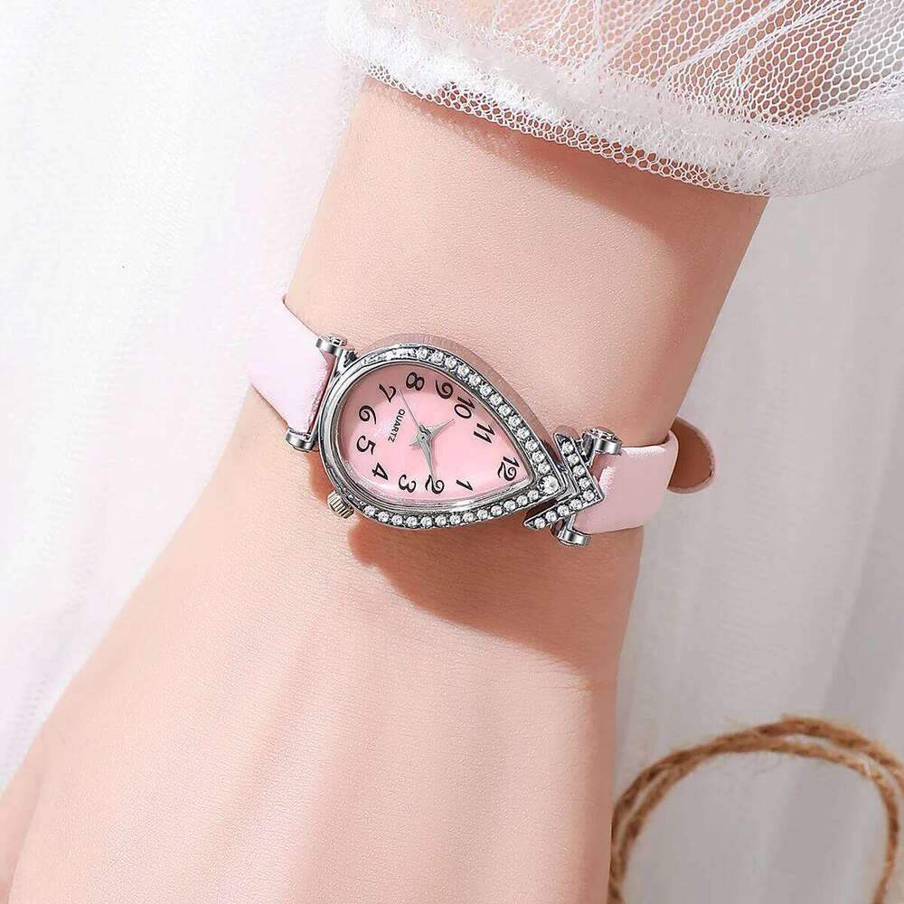 Fashion Rhinestone Women Quartz Ladies Casual Leather Strap Wrist Girls Clock Reloj Mujer H260228