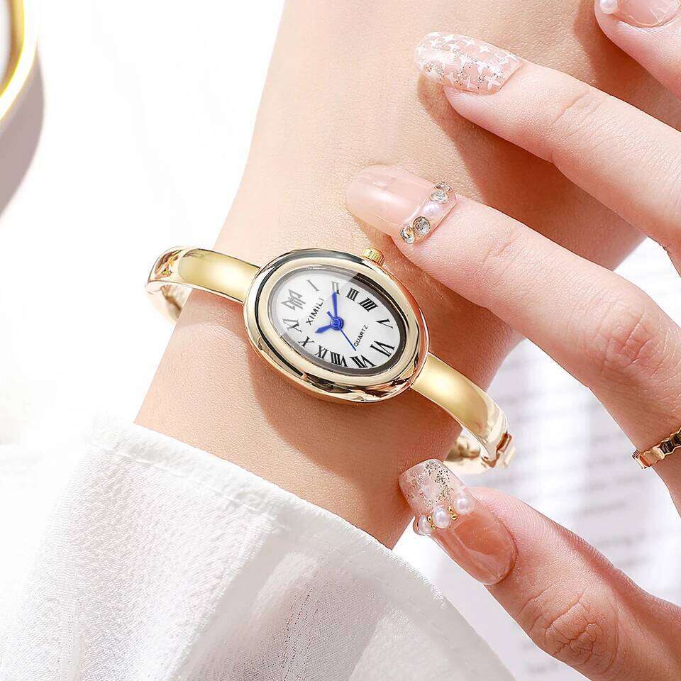 Elegant Oval Dial Women Fashion Ladies Quartz Wrist Reloj Mujer Girls Clock Gift H260228