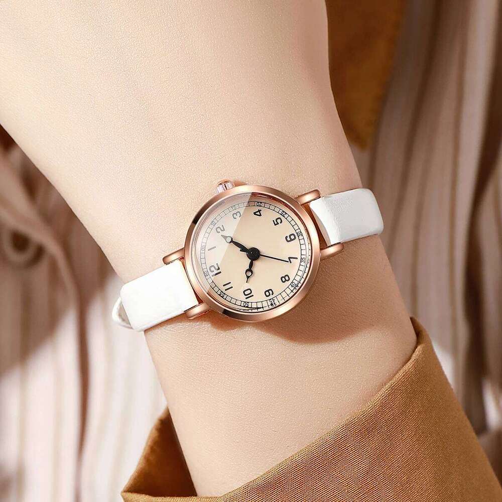 Fashion Small Arabic Dial Women Quartz Elegant Ultra-thin Leather Strap Wrist Reloj Mujer Girls Clock Gift H260228