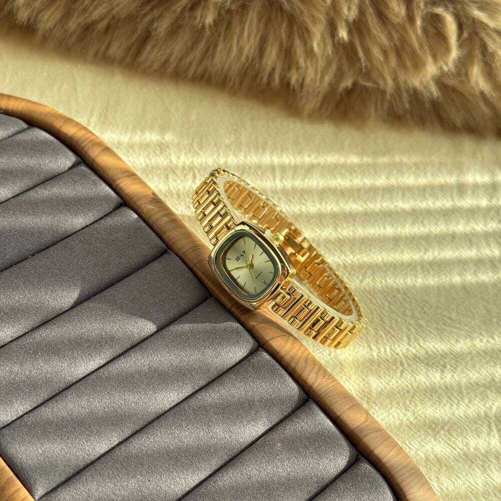 Retro Female Gold Small Square Dial Women's es Fashion Quartz Wristes Ladies Clock Gifts Relojes H260228