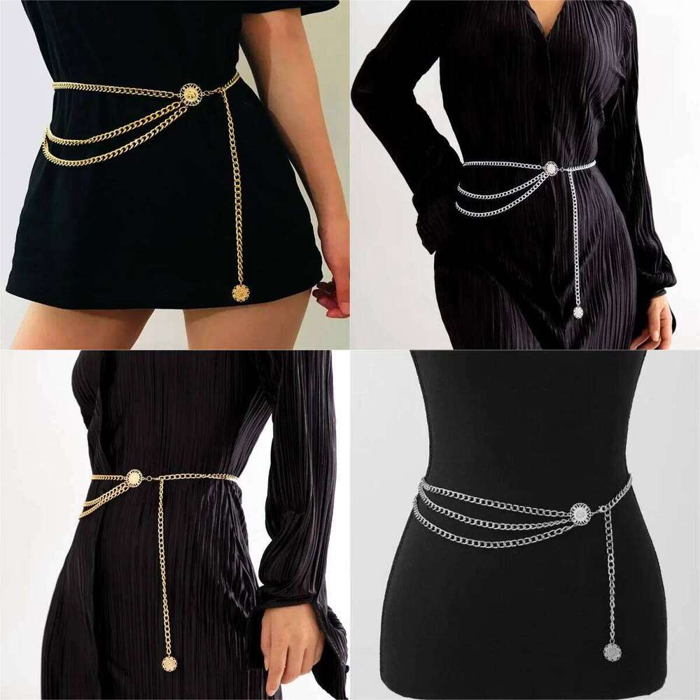 Multilayer Waist Belt Chain Long Tassel Coin Pendant Harness Belly Chains for Women Waistbands Body Jewelry H260228