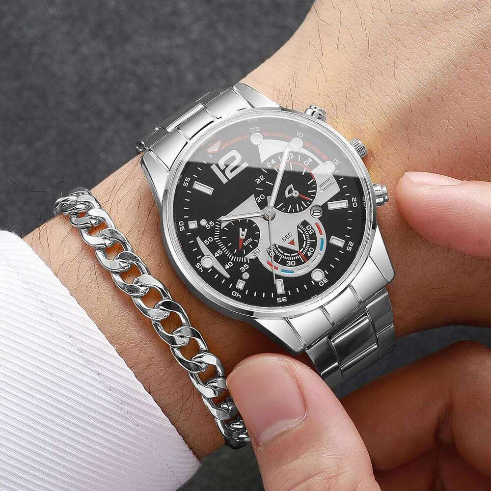 4pcs Fashion Couple's s Set Men Calendar Business es Ladies Elastic Band WristWithout Box H260228