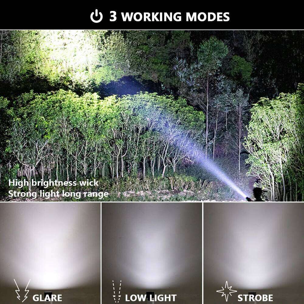 Mini USB Rechargeable LED Flashlight Super Bright Outdoor Waterproof Lighting Small White Flash Light Riding Camping Hunting Z260301