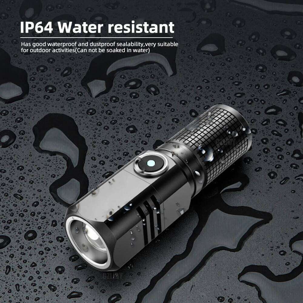 Super Bright MINI XHP50 LED Flashlight USB Torch Rechargeable Zoom Fishing Lantern Powerful 3 Lighting Mode Camping Lamp Z260301