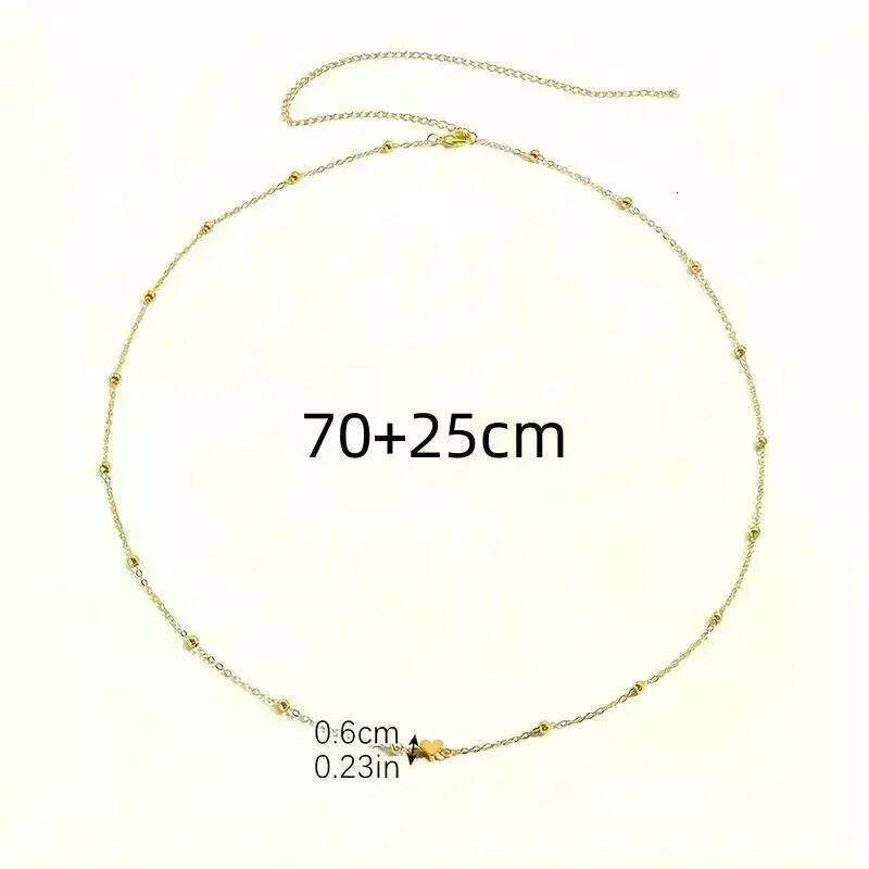 Simple Heart Beaded Belly Women Fashion Metal Beach Bikini Waist Chains Body Jewelry Accessories For Girls H260228