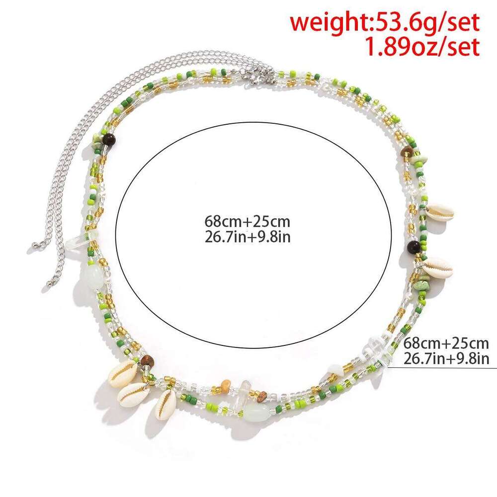 Salircon Bohemia Hand-woven Beaded Waist Beads Women's Fashion Irregular Stone Belly Sexy Body Chain Jewelry Gift H260228