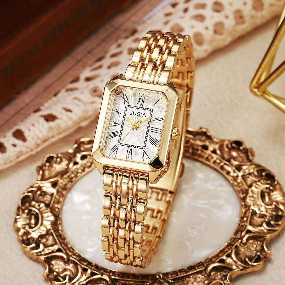 Light Luxury Fashion All-match Square Roman Graduated Quartz Women's for Christmas and Halloween Holiday Gifts H260228