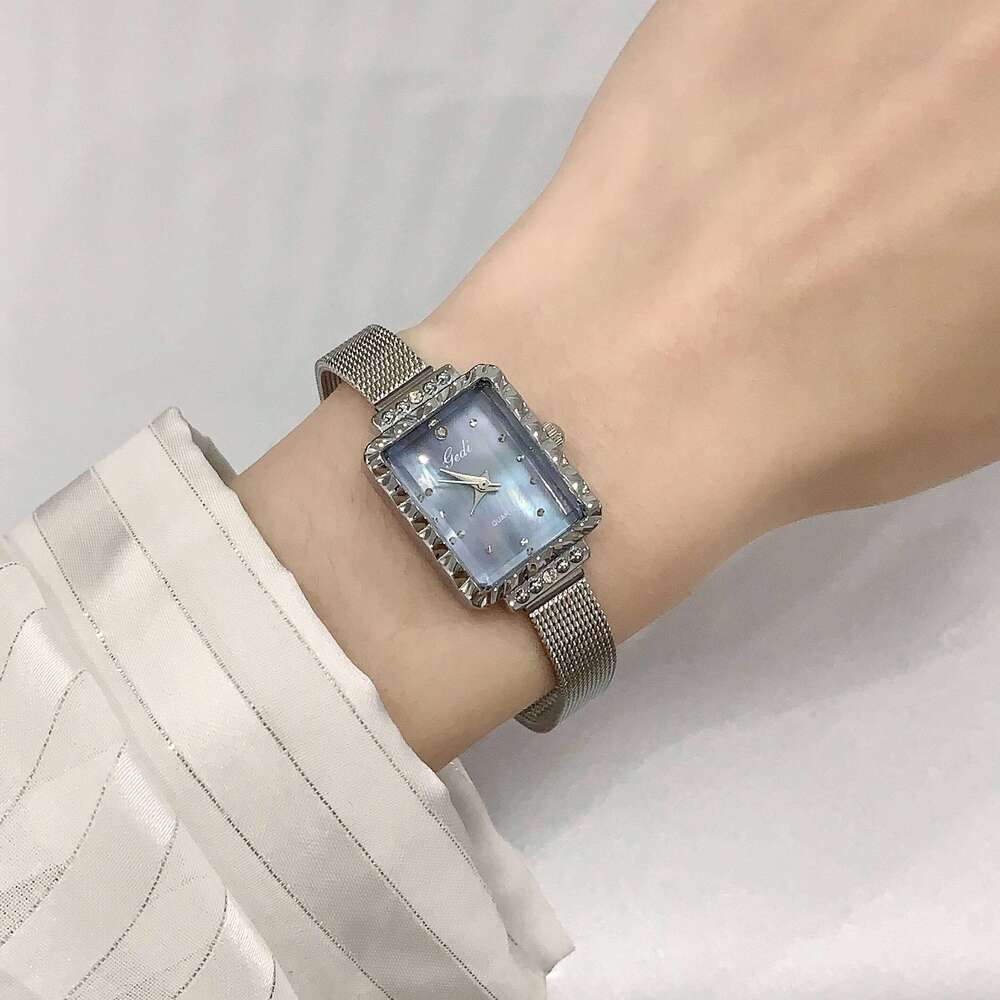 NEW GEDI Light Fashion with Mesh Strap,Square Dial,Water-Resistant Quartz Women's es,Women's Gift H260228