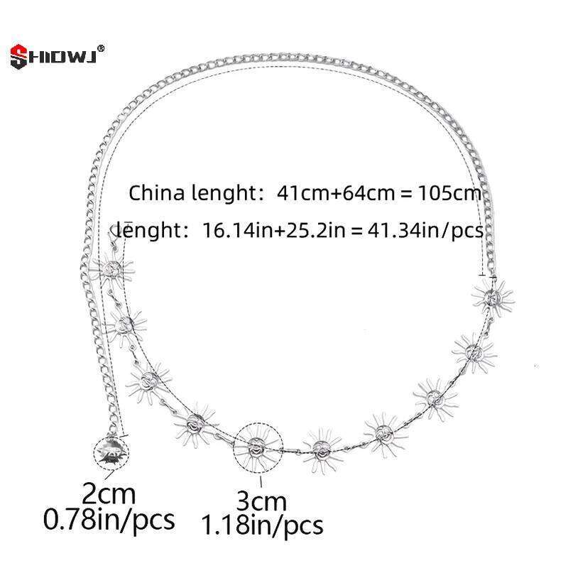 Vintage Smiling Sun Adjustable Belt Y2K Metal Belly Waist Chain for Women Girls Hip Hop Dress Skirt Waistband Body Chains Gifts H260228