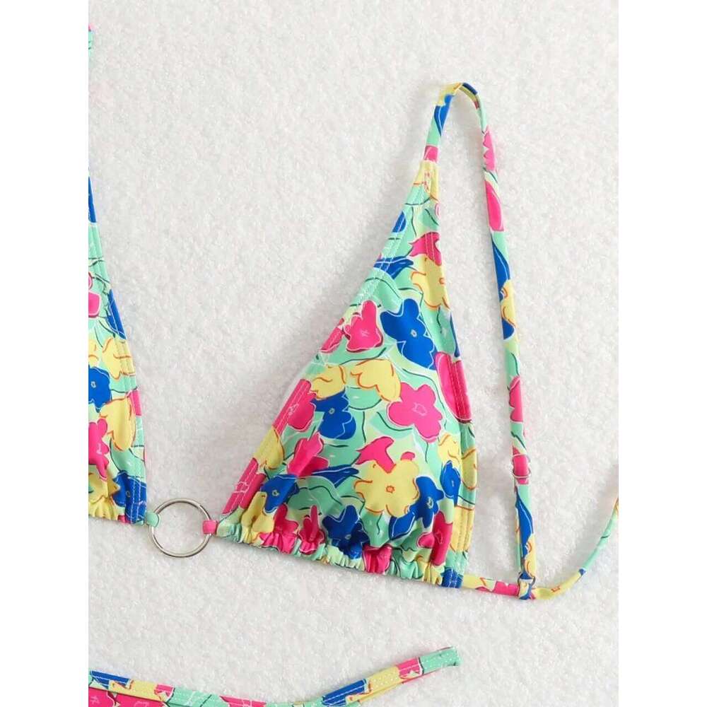 Strappy String Bikinis 2026 Triangle Thong Swimwear Female Ring Linked Swimsuit Women Bathers Bathing Swimming Suit Beachwear Z260301