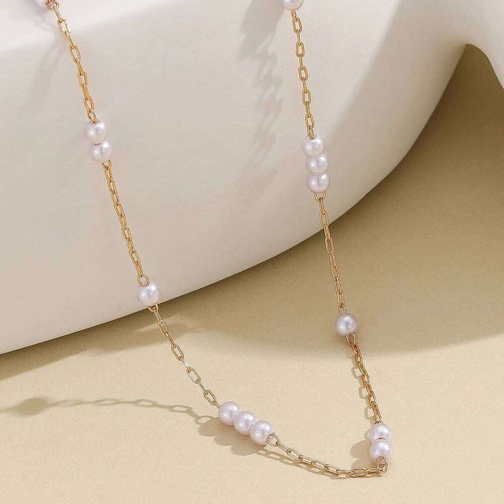 Kinitial Trendy Imitation Pearl Belly Waist For Women Summer Beach Bikinis Simple Body Chain Birthday Party Gift H260228