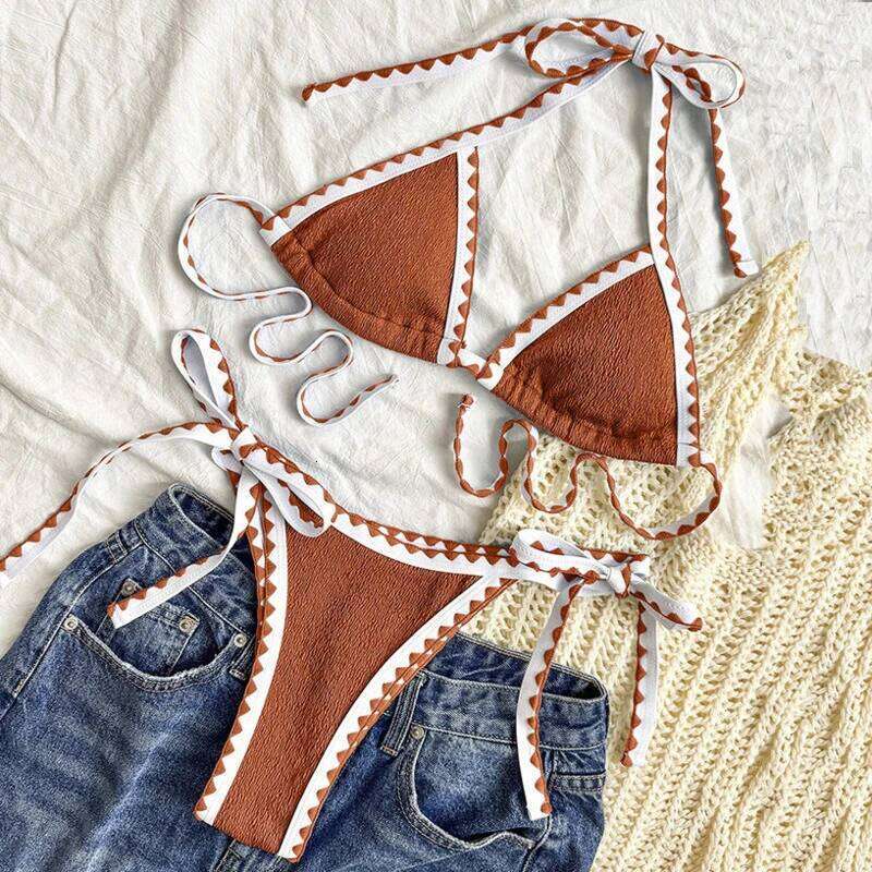 New Sexy Bikinis 2026 Swimsuits Women's Swimwear Push Up Female Beach Swim Wear Bathing Suits Brazilian Bikini Set Pool Bather Z260301