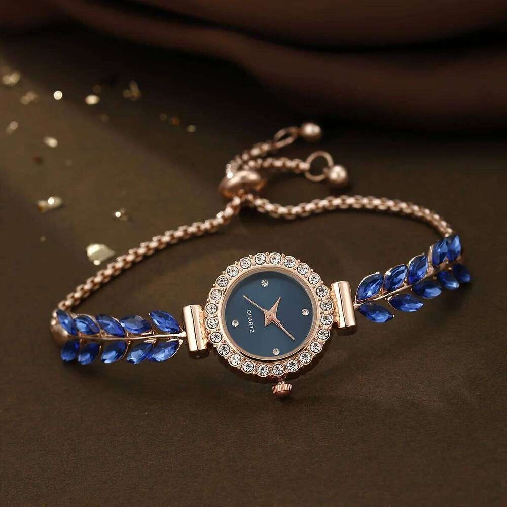 1/4PCS Elegant Women's Wrist Set Fashion Rhinestone Band Ladies Quartz es Reloj MujerWithout Box H260228