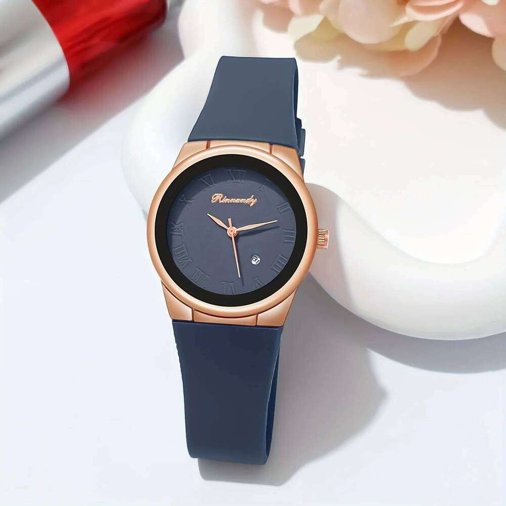 Fashion Roma Dial Women Calendar Quartz es Casual Silicone Band Ladies Sports Wrist Reloj Mujer H260228