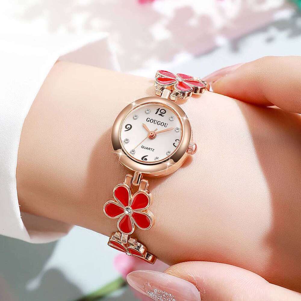 Fashion Arabic Dial Women es Elegant Flower Strap Ladies Quartz Wrist Reloj MujerWithout Box H260228