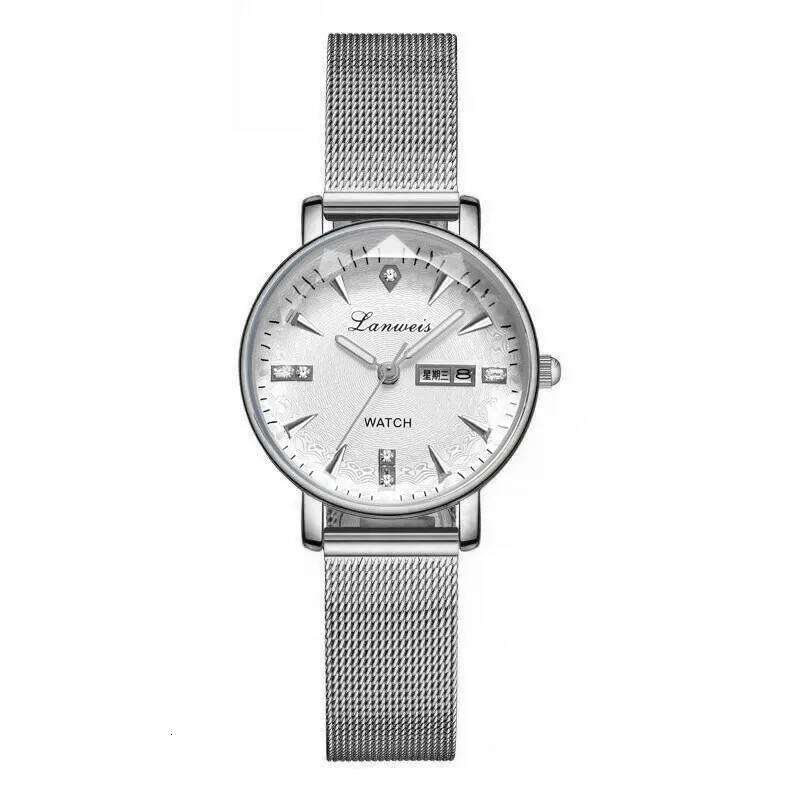 Elegant Womens with Calendar Ultra-Slim Mesh Band & Luminous Dial for Work or Daily Use H260228