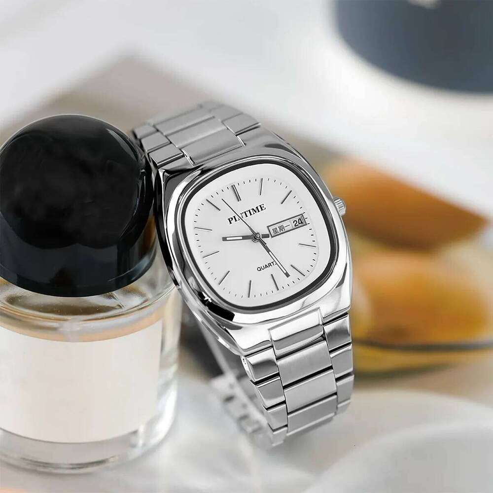 Luxury Wrist es Women Fashion Quartz Double Calendar Stainless Steel Strap Luminous Waterproof Ladies Casual H260228